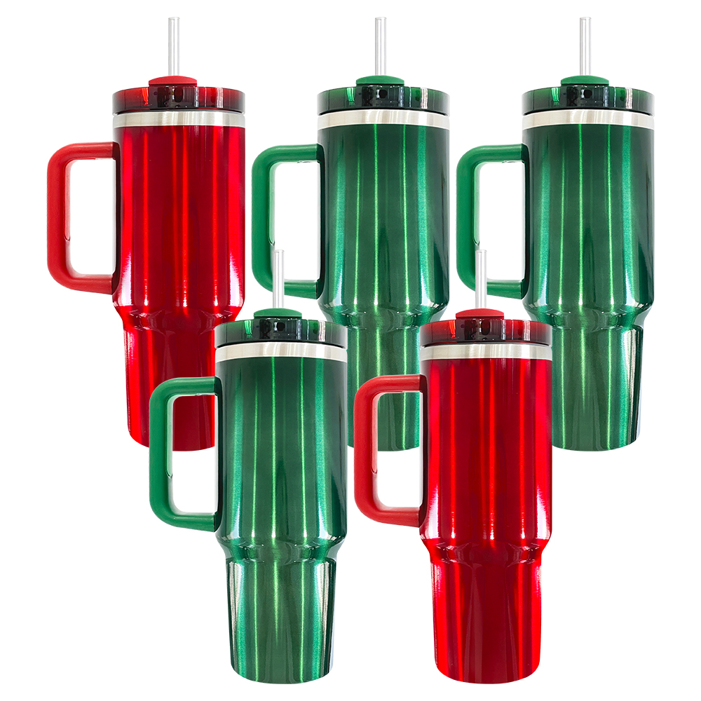 昇華光沢メタリックルック40オンスクリスマスタンブラー40オンス昇華コーティングクリスマスコーヒーマグクリスマスギフトマグカップ - Product Image 1