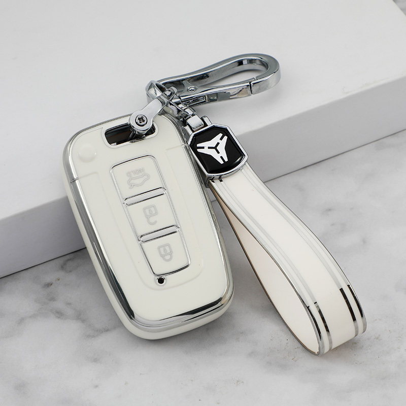 3 Button A White + Keychain