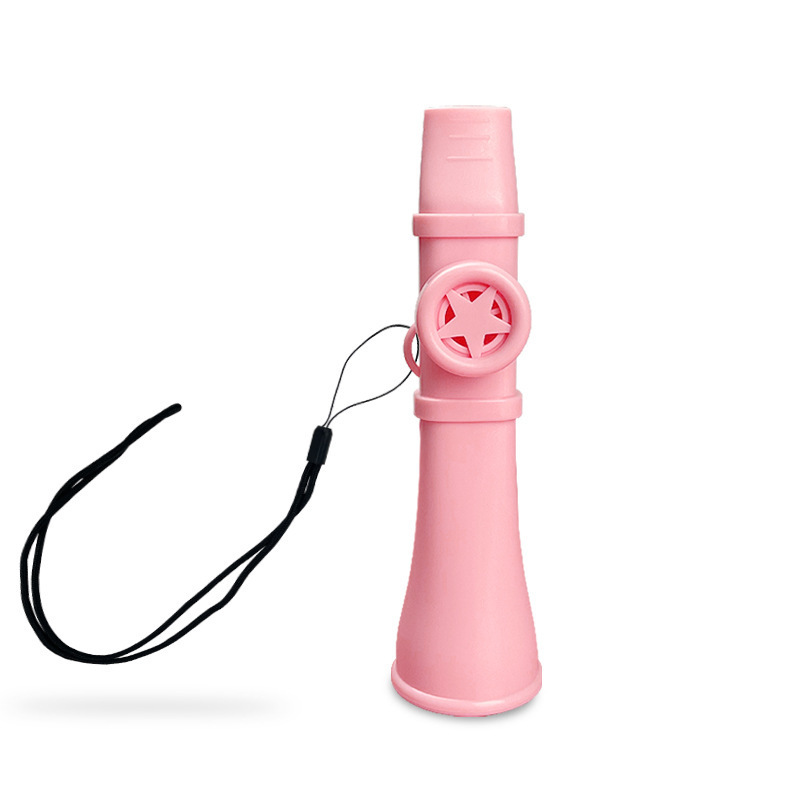 Boîte en papier rose sifflet avec cordon