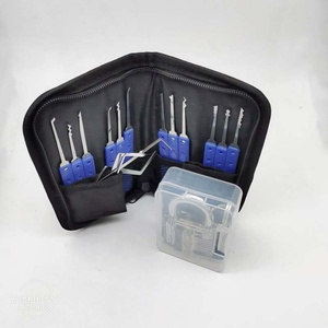 12 adet mavi kol kilitleme kilit seçim seti anahtar Extractor aracı şeffaf uygulama asma kilitler kilit smith araçları kanca kilidi Pick - Product Image 6