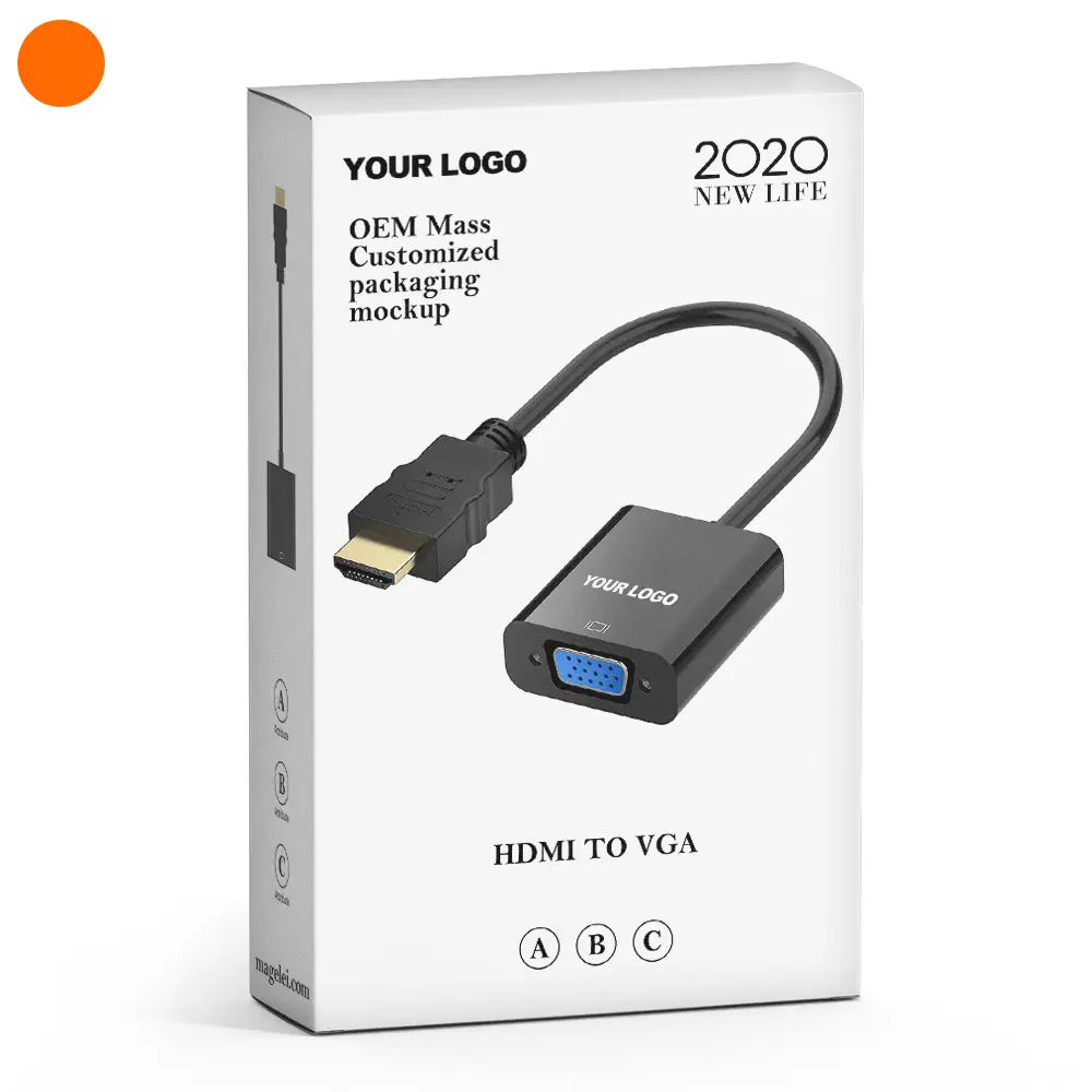 זהב מצופה HDMI ל-vga מתאם HDMI אודיו וידאו כבל 1080P HDMI זכר ל-vga נקבה מתאם ממיר עבור מחשב נייד Tablet HDTV