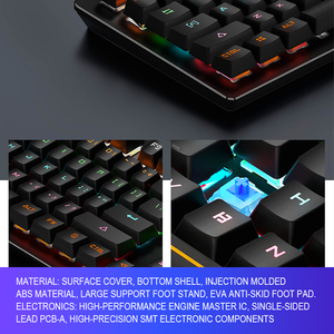 104 <strong>Keys</strong> Full-size Game Mechanical <strong>Keyboard</strong> <strong>Computer</strong> USB Wired <strong>Keyboard</strong> PC Desktop RGB USB Techno Mecanic - Product Image 3