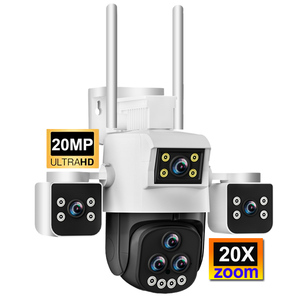 新款10K 20X变焦IPC360圆顶闭路电视安全摄像机5镜头三屏IP户外PTZ 20MP双向音频AI WIFI网络摄像机 - Product Image 1