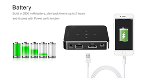 Palm Size 1080P <strong>DLP</strong> Multimedia P30couch Panel <strong>Control</strong> and SD Card Input Built in Rechargeable Battery - Product Image 4