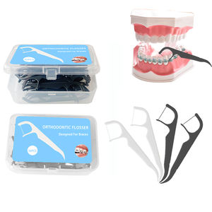 Pla Nylon Fil Dentaire Pick Holder Easy Glide Interdentaire Hygiène Bucco-dentaire Produit Orthodontique Flossers pour Brace - Product Image 1