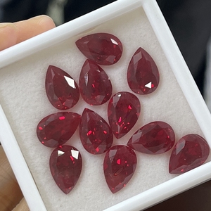 Diy takı için sertifikaları ile Lab yetiştirilen armut kesim yakut - Product Image 2