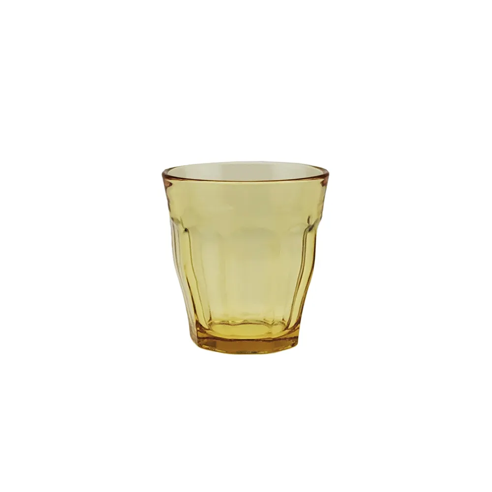 Taza redonda de vidrio ámbar de alto borosilicato, para agua caliente y congelada, zumo, vino, para beber, venta al por mayor