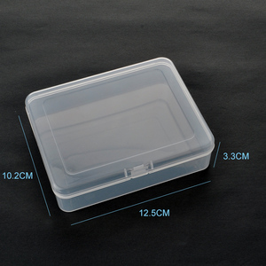 带铰链盖的空矩形透明塑料储存容器盒 - Product Image 3