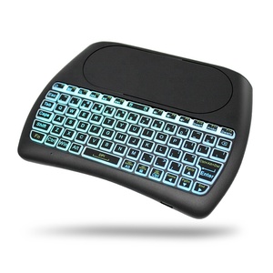 Miniteclado inalámbrico con luces LED de colores, teclado estándar D 8 RF/BT 2,4G Air Mouse, pantalla táctil, Blanco/negro - Product Image 1