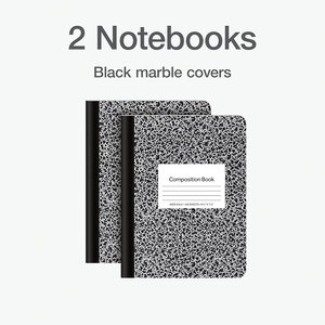 Cuaderno de composición con patrón de mármol, cuaderno escolar de composición de libro de notas estacionario para estudiantes multicolor - Product Image 2