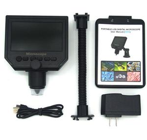 Digital 4.3&quot; Display <strong>Microscope</strong> 1-<strong>600X</strong> Magnifier 100-250V With 8 LED Adjustable Light Wth Gooseneck Bracket - Product Image 6