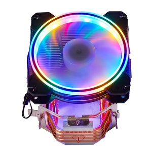 東莞カスタム4ヒートパイプ空気コンピュータヒートシンクLGA 1155 I3 I5 CPUクーラーRGB LED冷却ファン12Vラジエータープラスチック材料 - Product Image 4
