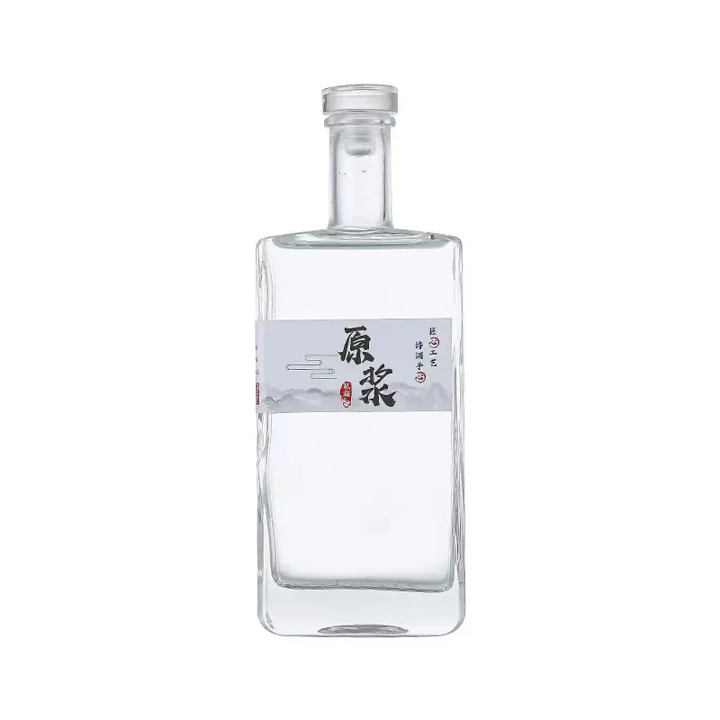 500ml 700ml quadratischer Wodka Gin Rum Whisky Liquor Spirit Gin Glasflasche für den EU-Markt