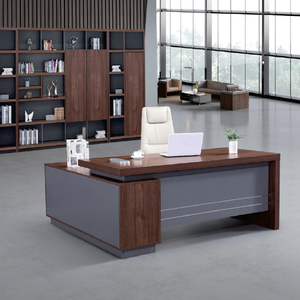 Luxuskontormöbel Arbeitstisch mit Schubladen und goldenem Edelstahlrahmen Glasplatte Computer-Arbeitstisch - Product Image 2
