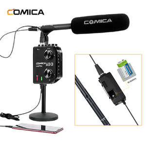 COMICA LinkFlex AD3 Two-channels XLR 3.5mm 6.35mm Audio Preamp Mixer Adapter Interface for <strong>Camera</strong> and Smartphone - Product Image 5