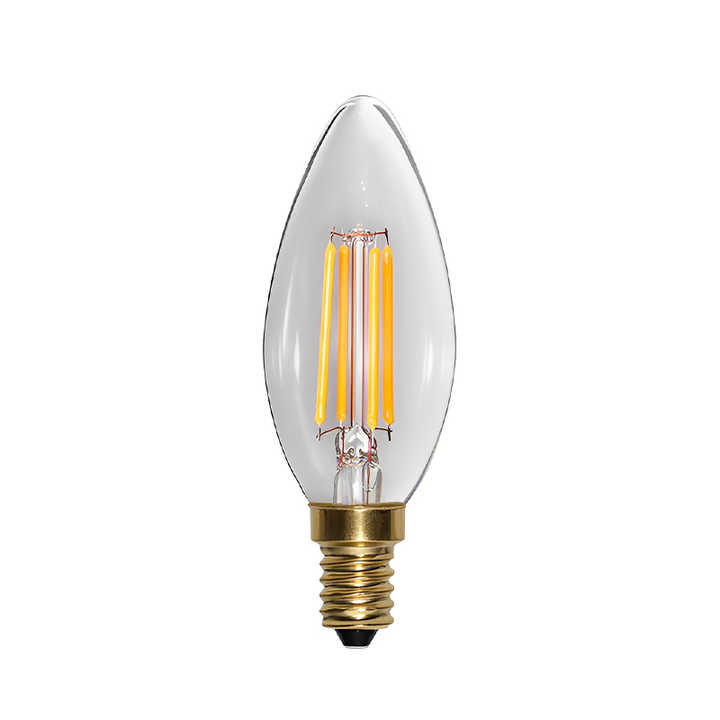 Grosir kustom bohlam lampu Led bola lampu filamen transparan C35