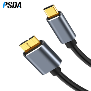 PSDA USB C型至微型B USB 3.0电缆5gbps快速数据同步线适配器移动硬盘数据线 - Product Image 1