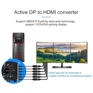 批发4K60Hz <span class=keywords><strong>DP</strong></span>公到<span class=keywords><strong>DVI</strong></span> D <span class=keywords><strong>DVI</strong></span>-D母有源转换器适配器电缆4K 60Hz 1080P支持内置集成电路芯片组的3D