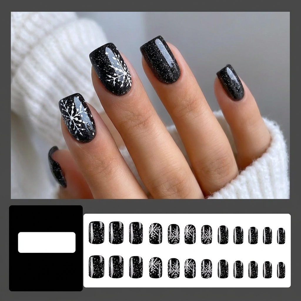 Dy748-g gel de gelée de flocon de neige noir petit bâton en bois frottant str
