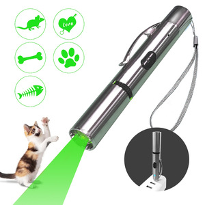 Benutzer definierte 5 Muster USB wiederauf ladbare Haustier interaktive Projektion Taschenlampe Spielzeug Indoor Fisch Maus Projektion Katze Laser Zeiger - Product Image 1