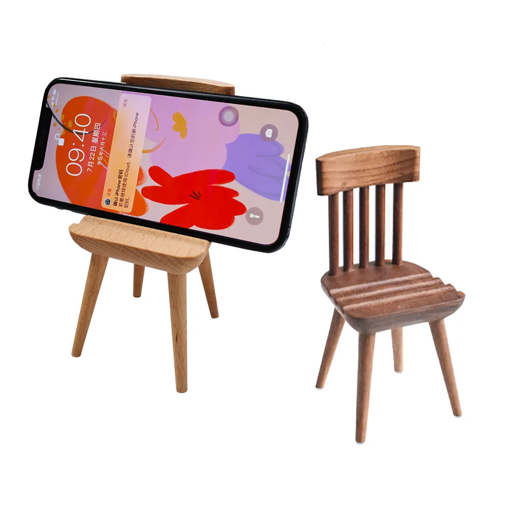 Wholesale Custom Desk Mobile Phone Stand Wooden Cell Phone Holder