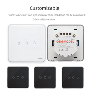 Doğrudan tedarik Smartthings anahtarı nötr gerekli tabee2mqtt 3.0 cam Panel dokunmatik kontrol Tasmota ev yardımcısı ile çalışır - Product Image 5