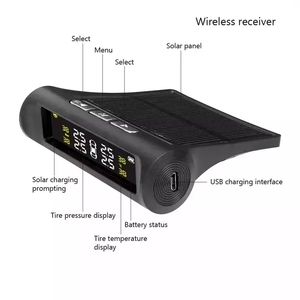 Sistema de Monitoreo de presión de neumáticos para coche, TPMS, energía Solar, pantalla LCD Digital, sistemas de alarma de seguridad automática, Sensor externo de presión - Product Image 6