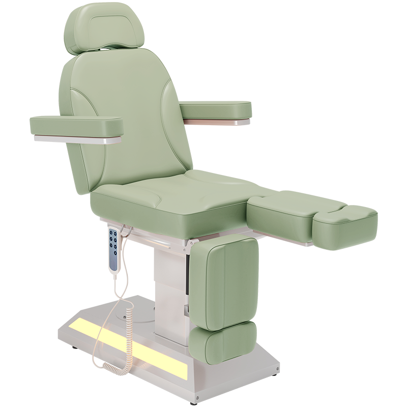 three-motor single bed with led strip-leg-separable