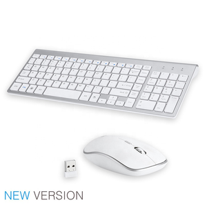 Teclado y ratón inalámbricos ultrafinos personalizados de 2,4 GHz, conjunto de ratón y teclado inalámbrico USB de tamaño completo para ordenador PC - Product Image 1