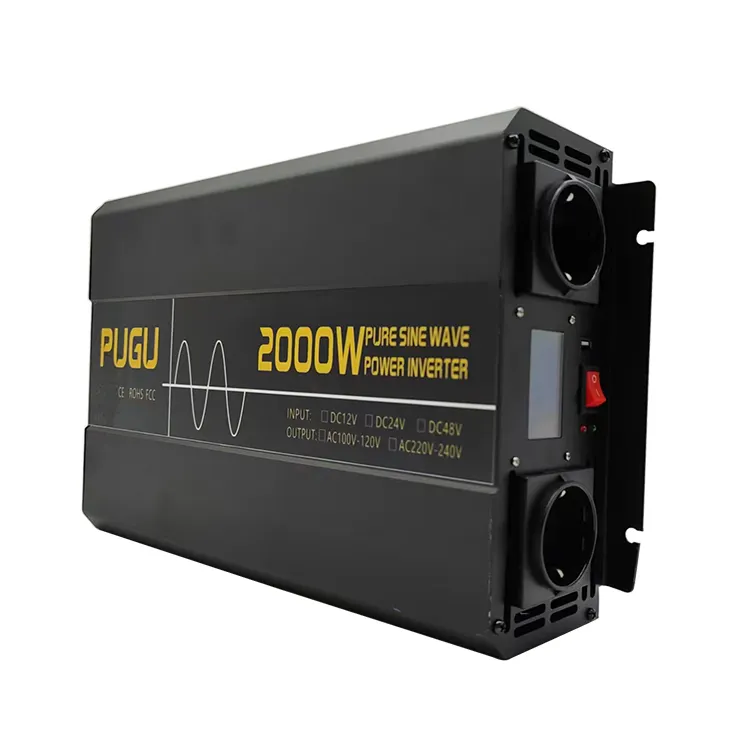 Commercio all'ingrosso 1000W 2000W 3000W 4000W 5000W convertitore a onda sinusoidale pura da 12v a 220v inverter di potenza per auto