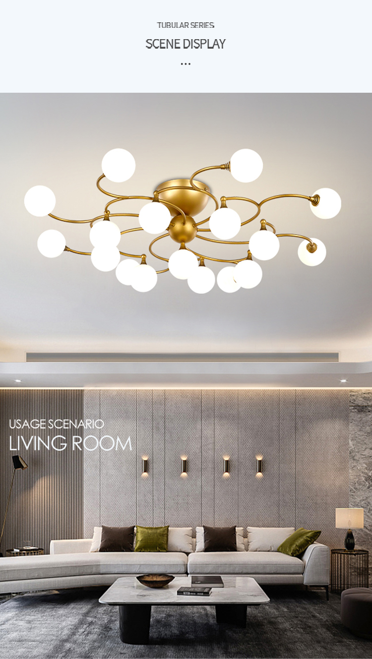 Simple Design bedside Motorized crystal murano glass ball chandelier Flowers dining pendant light