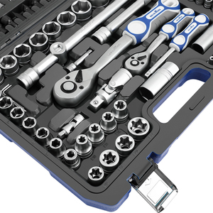 Good King 108 Pcs <strong>1</strong>/2 <strong>1</strong>/4 72t <strong>Tool</strong> <strong>Kits</strong>, <strong>Tool</strong> <strong>Kits</strong> with Socket Wrenches, Manual <strong>Tool</strong> <strong>Kits</strong> for Automotive Repair Machinery 11081 - Product Image 4