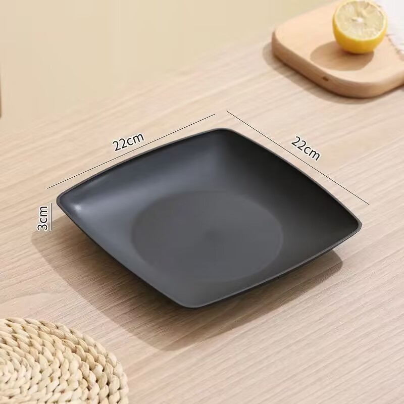 Medium square plate 2222cm-1 black