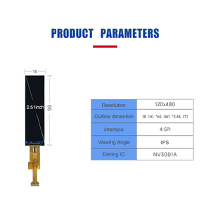 2.51 Inch Hoge Resolutie Tft <span class=keywords><strong>Lcd</strong></span> Module 120X480 Ips Display Met Volledige Kijkhoek Spi <span class=keywords><strong>Lcd</strong></span> Modules - Product Image 2