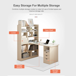 Tavoli da studio personalizzabili moderni per ufficio scrivanie pragmatiche per Computer da tavolo con cabinati - Product Image 4