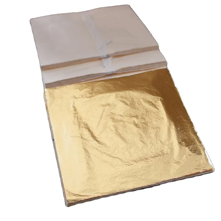 16*16ซม. แผ่น1000/แพ็คตกแต่งบ้านเฟอร์นิเจอร์ศิลปะสี #2.5กระดาษฟอยล์ทองแดง #2.0แผ่นทองคำเปลวปลอม