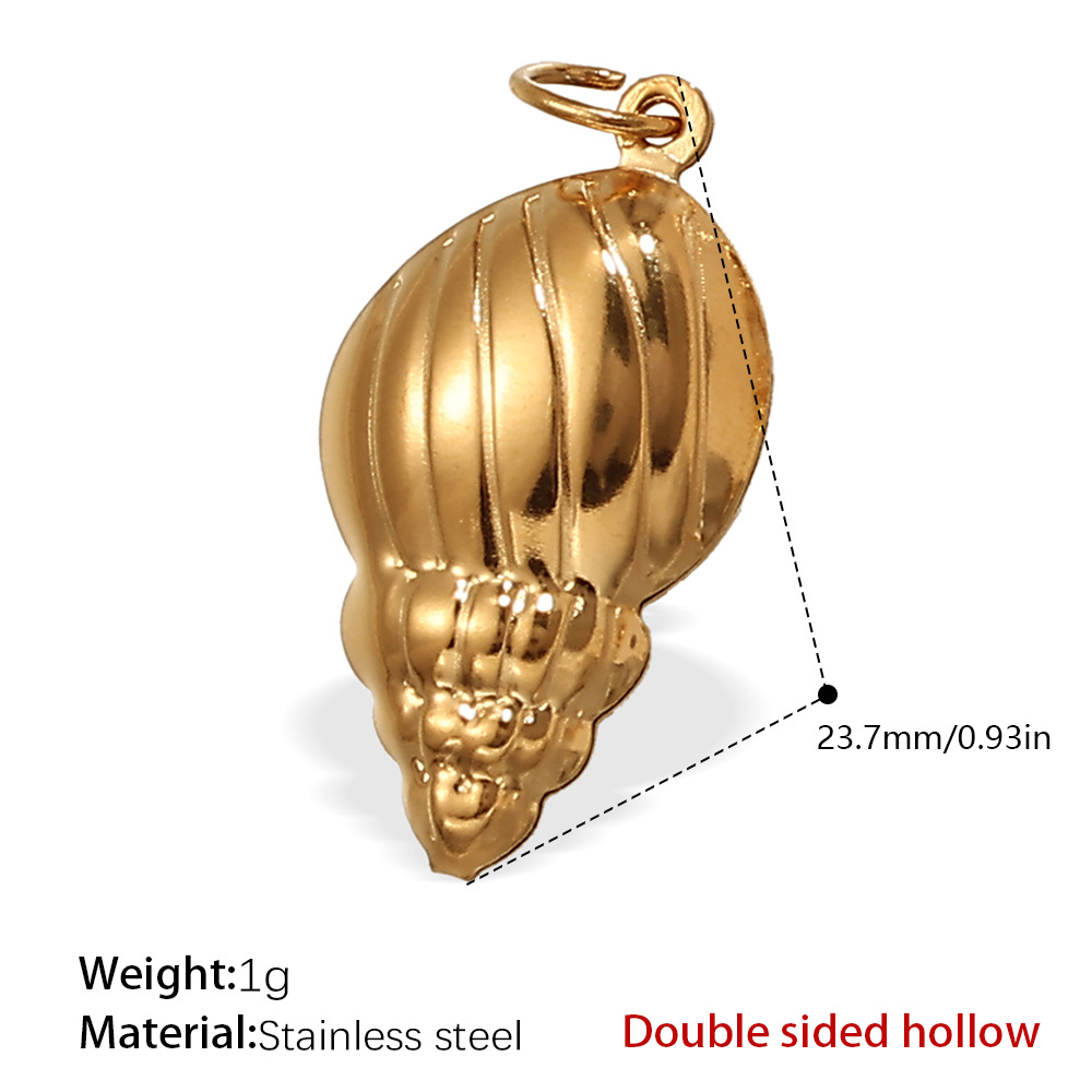 Pj228g ciondolo in oro cavo a doppia faccia