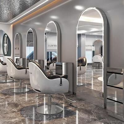 Silver single-sided mirror with baffle 20080