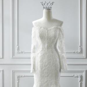 Ophelisa Elegante Vestido De Novia De Satin putri duyung/terompet Con linias Limpias Y Silueta ebtructurada decorcon ADO applique - Product Image 2