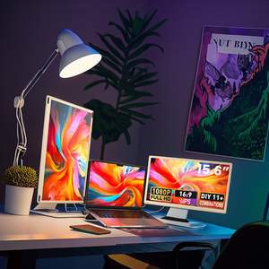 Monitor portatile Plug-and-Play a doppia estensione trasparente da 15.6 "USB per codifica e programmazione di Laptop da gioco - Product Image 1