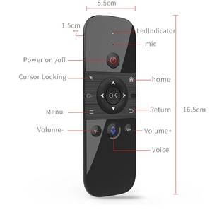 M8 2.4G hava fare klavye uzaktan kumanda Gyro ses uzaktan kumanda için akıllı TV/PC/Andriod TV kutusu uzaktan - Product Image 3