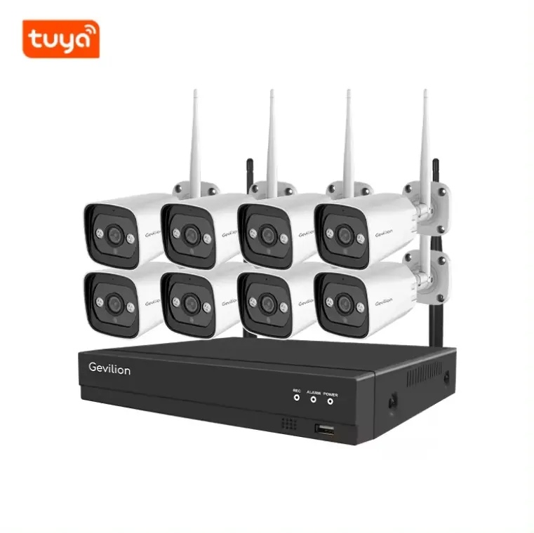 TUYA 8CH 2MP 1080P Waterproof WiFi Camera Kit IP Wireless Home Security System