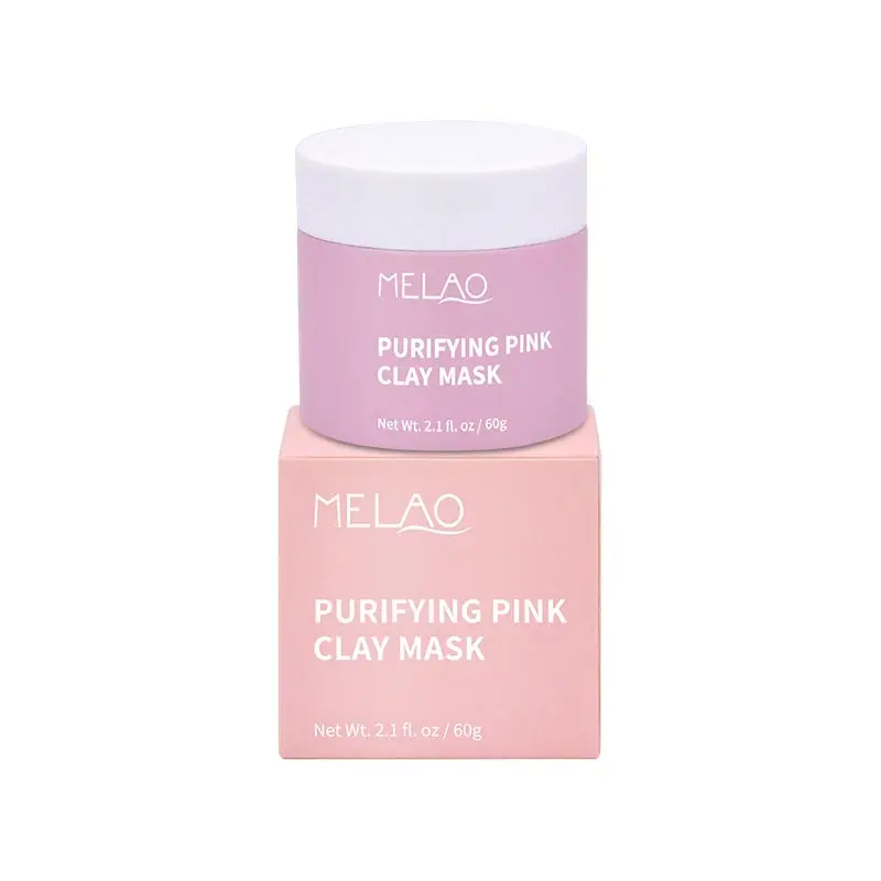 MELAO Wasch gesichts schlamm maske Weibliche rosa Ton maske Pflegende Aufhellung Anti-Falten-Poren reiniger Hautpflege masken 60g