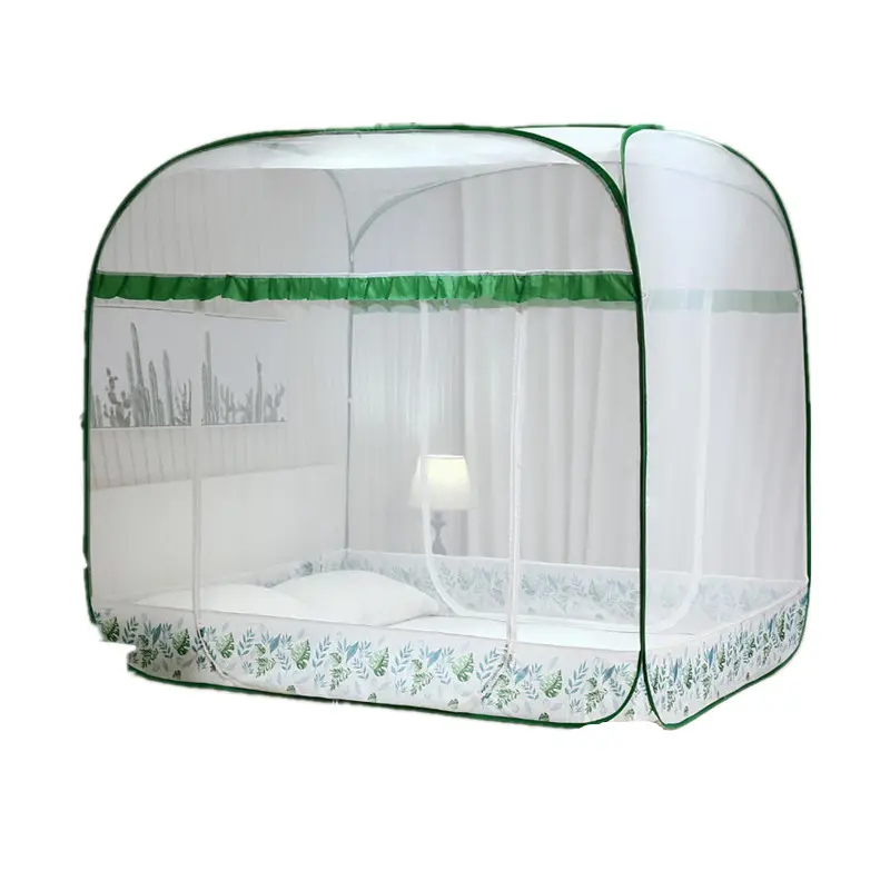 Tienda de campaña con mosquitera para cama, dosel plegable con diseño inferior, fácil de instalar y lavar, para dormitorio, viaje al aire libre