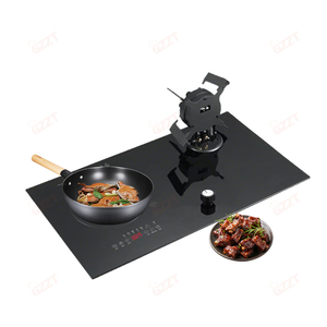 2燃烧器双内置厨房燃气灶具电电磁炉带定时器数字触板家用 - Product Image 3