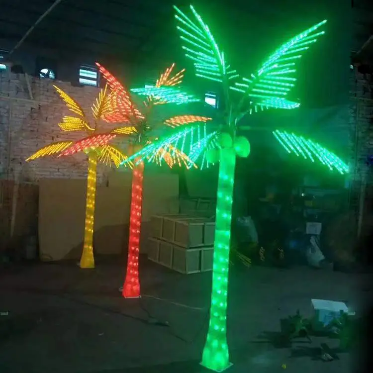 Palmier artificiel LED, étanche, extérieur illuminé, vente directe d'usine, en promotion
