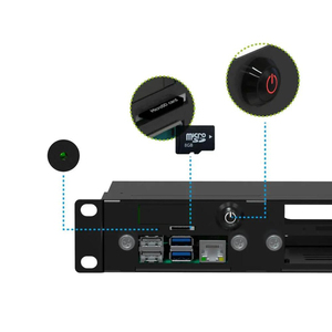<strong>Raspberry</strong> <strong>Pi</strong> Rackmount Complete Enclosure Version 2.0 with PoE Functionality, Front Removable 19&quot; 1U Rack Mount with C - Product Image 4