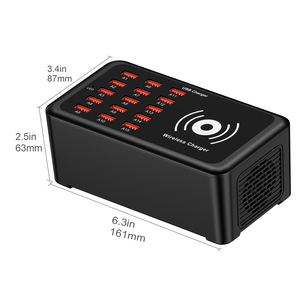 15 port çoklu port usb şarj istasyonu artı apple 16 android vb için kablosuz şarj sonrası. - Product Image 6