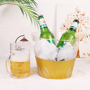 卸売AS/PPクリアキューブ大容量プラスチックアクリルポリカーボネート飲料ビールワインアイスバケット