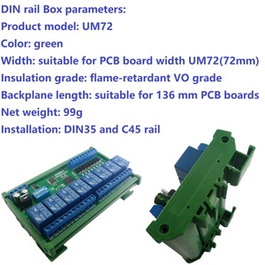 Módulo de relé Modbus RTU, Caja de carril UART RS485, tablero de interruptor de Control, CC de 12V, 24V, 8 entradas y 8 salidas DIN35 C45